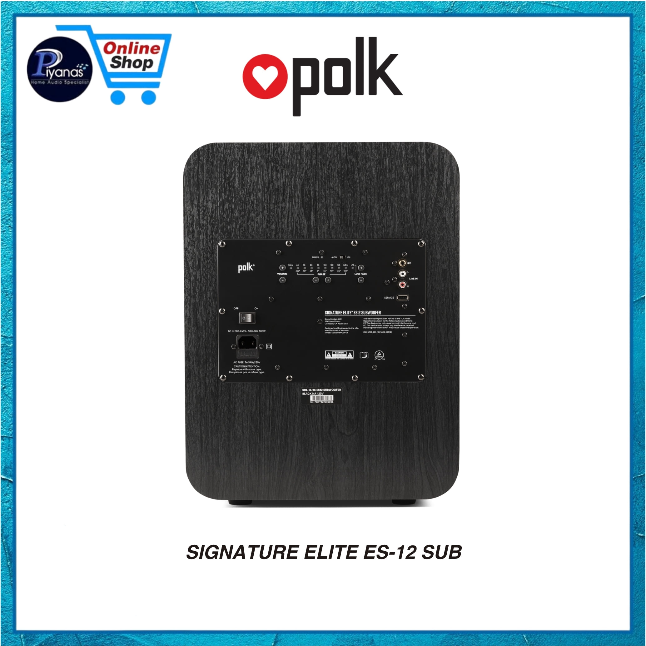 ซับวูฟเฟอร์ POLK AUDIO SIGNATURE ELITE ES-12 SUB สีดำ_3